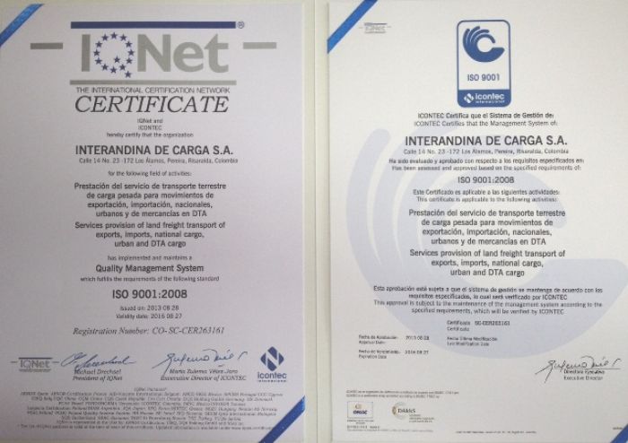 Estamos certificados en ISO9001!!