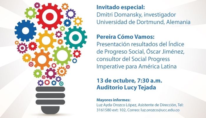 En Pereira se hablará sobre la Innovación Social y el Índice de Progreso Social 