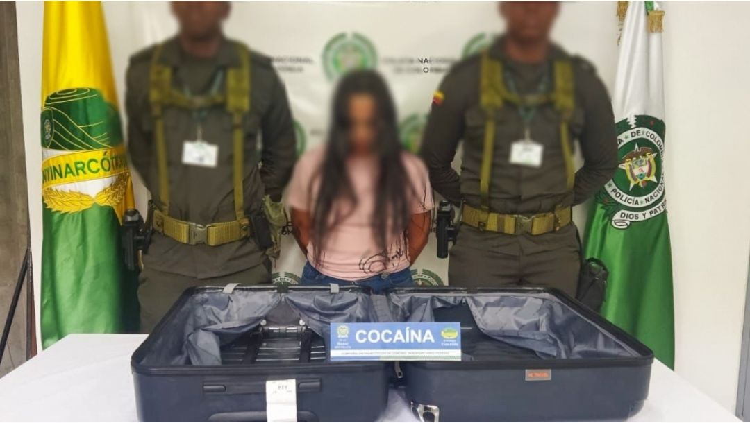 Imagen de Capturada en el aeropuerto de Pereira con dos kilos de cocaína