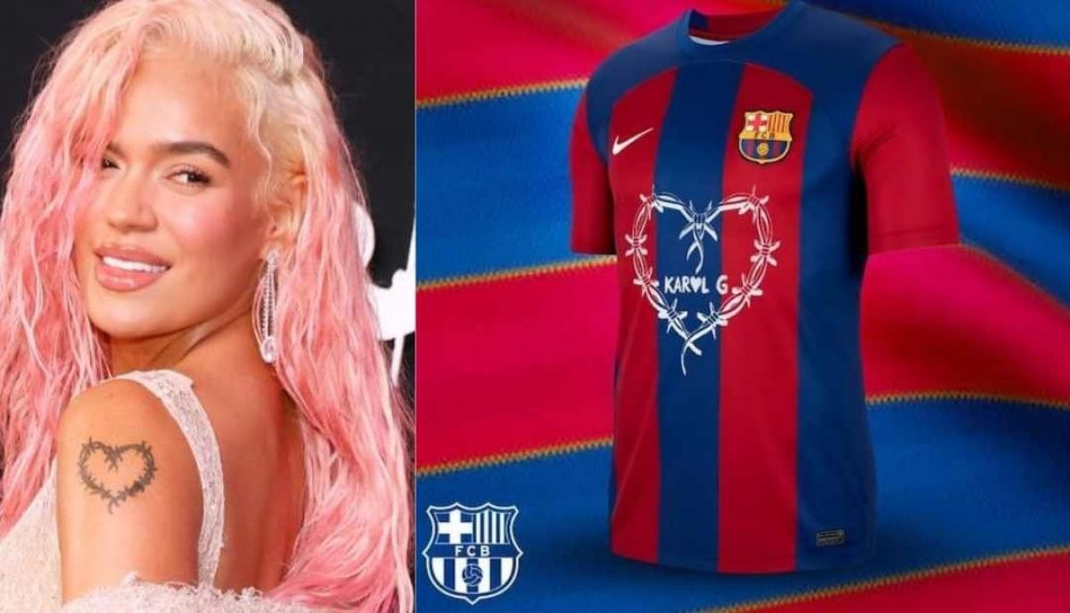 Karol G presente en el clásico Barcelona vs Real Madrid