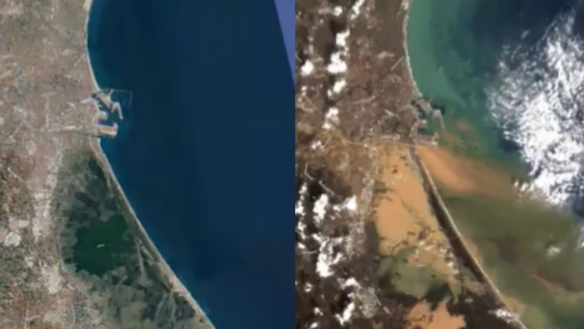 La nasa revela imagenes satelitales de las costas en Valencia