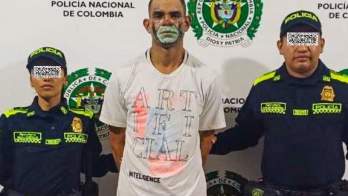 Capturado 'Wasson', presunto atracador que operaba en Ibagué con la cara pintada